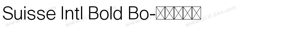 Suisse Intl Bold Bo字体转换